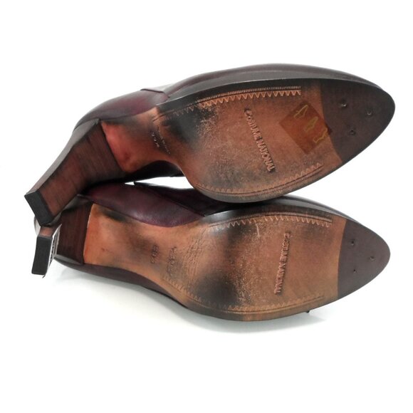 NIB$995 CoSTUME NATIONAL LACED LEATHER ANKLE BOOTS PLATFORM BACK ZIP HEELS 39.5 - Picture 10 of 12